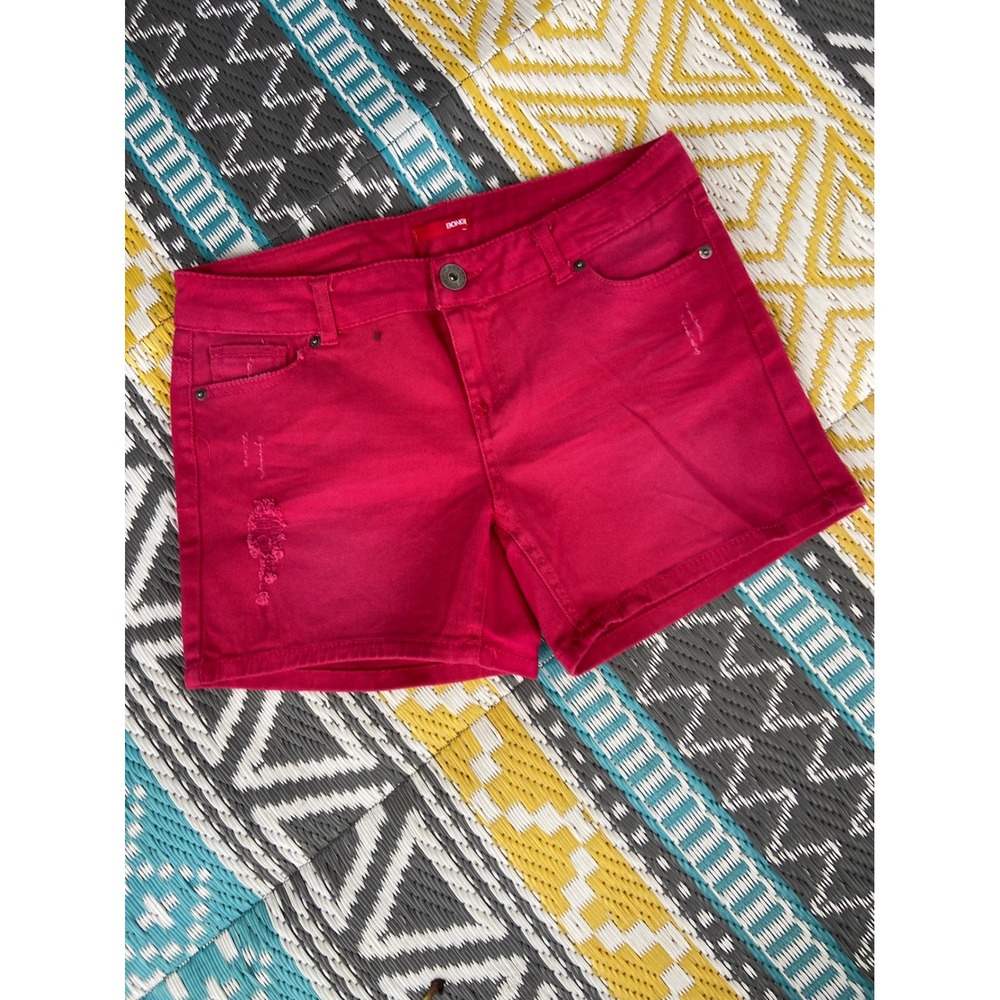 Bongo Magenta Pink Distressed Denim Shorts Womens Size 9 Hot Pink Summer Cutoffs